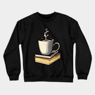 Coffee Cup and Books Crewneck Sweatshirt